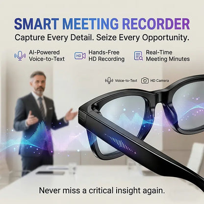 AI Smart Glasses with 8MP HD Camera, Bluetooth Audio, Hands-Free Capture, Real-Time Translation, and Photochromic Lenses for Versatile Use