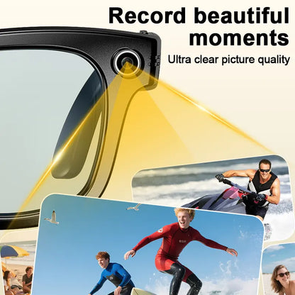 AI Smart Glasses with 8MP HD Camera, Bluetooth Audio, Hands-Free Capture, Real-Time Translation, and Photochromic Lenses for Versatile Use